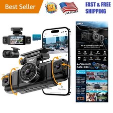 N5 Dash Cam with 4 Channel 360  Recording, Super Night Vision  Parking Mode