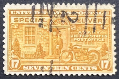 Scott#: E18 - Motorcycle Delivery 17¢ 1944 BEP single used stamp