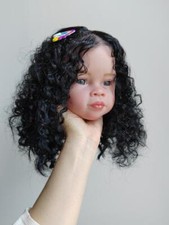 30" Toddler Reborn Doll Painted Kit Girl Rooted Afro Hair Unassembled Cloth Body