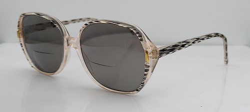Vintage Titmus Black White Translucent Oval Sunglasses FRAMES ONLY USA - Picture 2 of 5