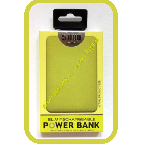 Power Bank Rechargable Battery 5000 mAh Green-image