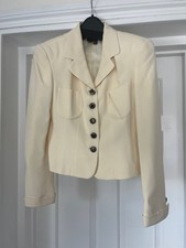 Short Cream Silk Jacket Episode Size 12 Used Vgc Wedding, Ascot Henley Etc
