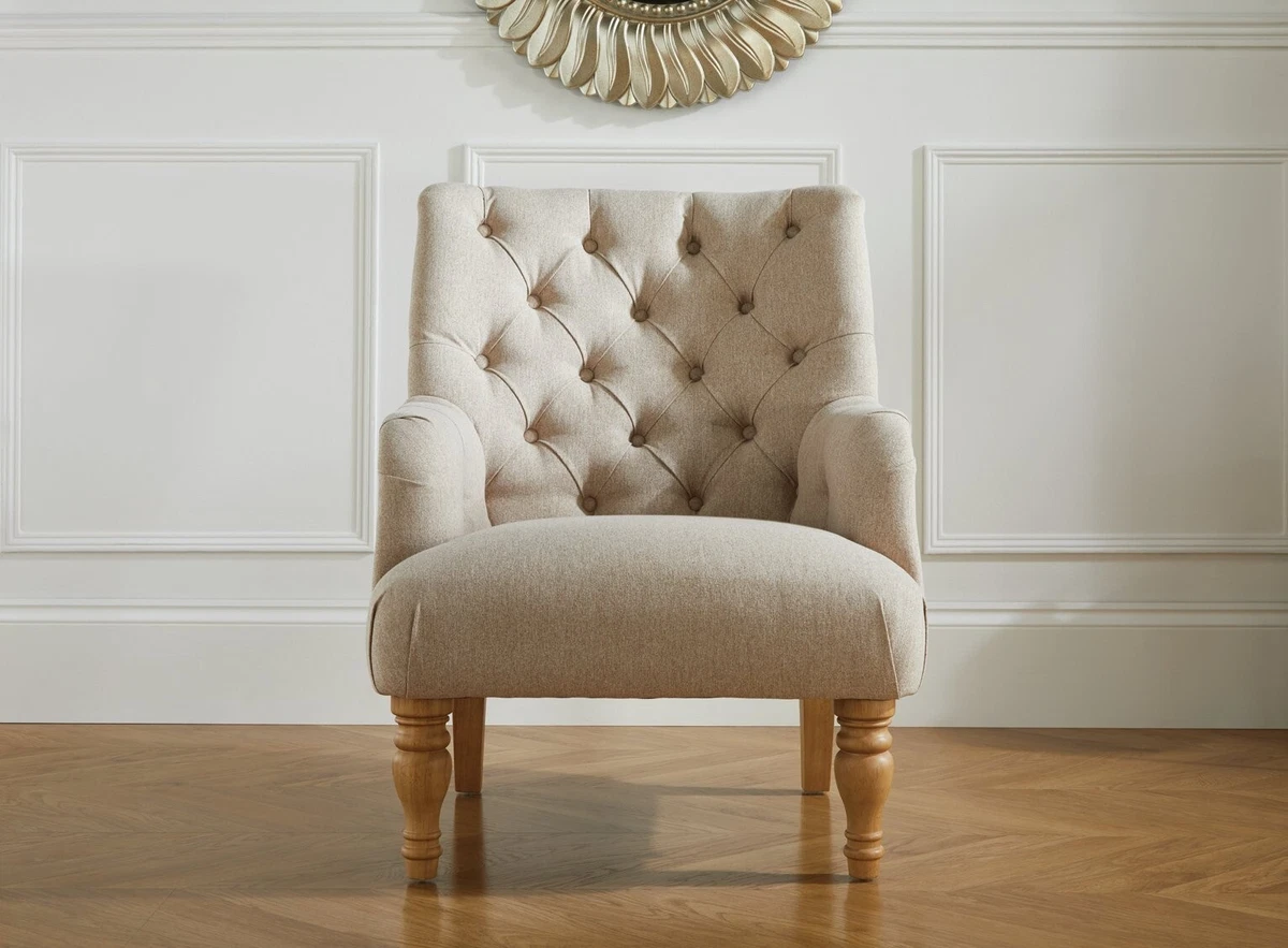 Birlea Padstow Fabric Accent Chair Wheat eBay