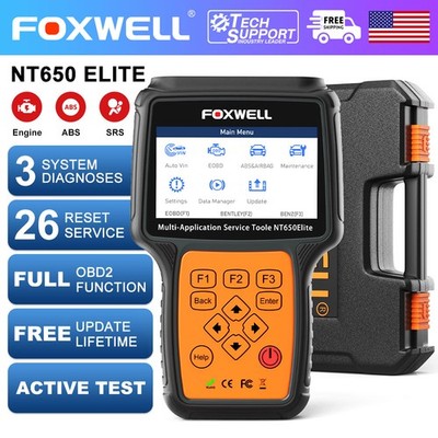 Foxwell NT650 Elite Car OBD2 Diagnostic Scanner ABS SRS TPMS DPF EPB Oil Reset