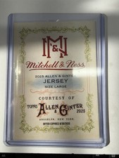 2025 Topps Allen & Ginter Mitchell & Ness Jersey Size Large Redemption SSP