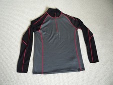 MENS MERINO WOOL BASE LAYER  (Size large ) Long sleeved + zip neck