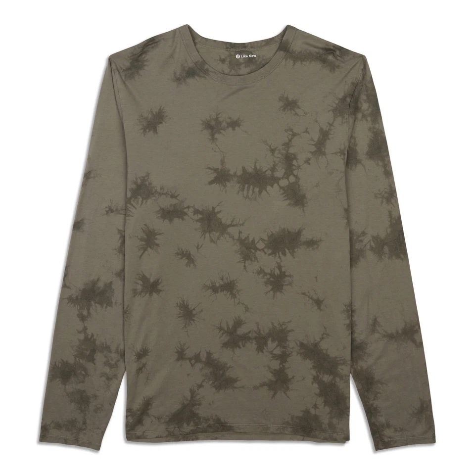 Camisa informal de manga larga para hombre lululemon talla M verde