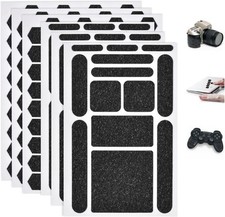 6 Pieces Phone Grip Tape, Finger Stickers Decal Non small, 6Pieces Black