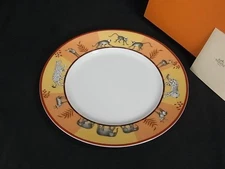 HERMES Africa Plate Dishware Tableware Orange 22.5cm