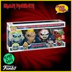 Funko Pop Iron Maiden Eddie 4 Pack Glow in the Dark GITD AE Exclusive Brand New