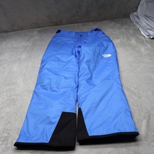 North Face Snow Pants Boys Large 12 Blue Freedom Insulated Ski Waterproof 24x26
