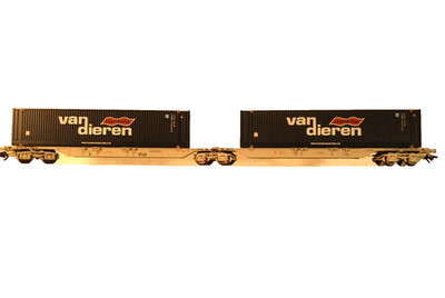 ROCO 66562 CONTAINERWAGEN 6achsig mit zwei 40ft von var dieren Con.in Roco Karto