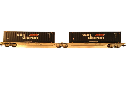 ROCO 66562 CONTAINERWAGEN 6achsig mit zwei 40ft von var dieren Con.in Roco Karto | Zustand: Gebraucht