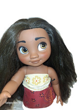 Disney Animators 15" Princess Moana vinyl doll w/outfit long hair SEND OFFER
