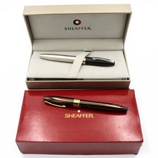 Sheaffer Legacy 2 White Dot 18K Nib Fountain Pens Lot of 2 w/Boxes #X1072-2