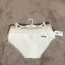 Rene Rofe 3 Pack Soft Cotton/Spandex Hipster Panties