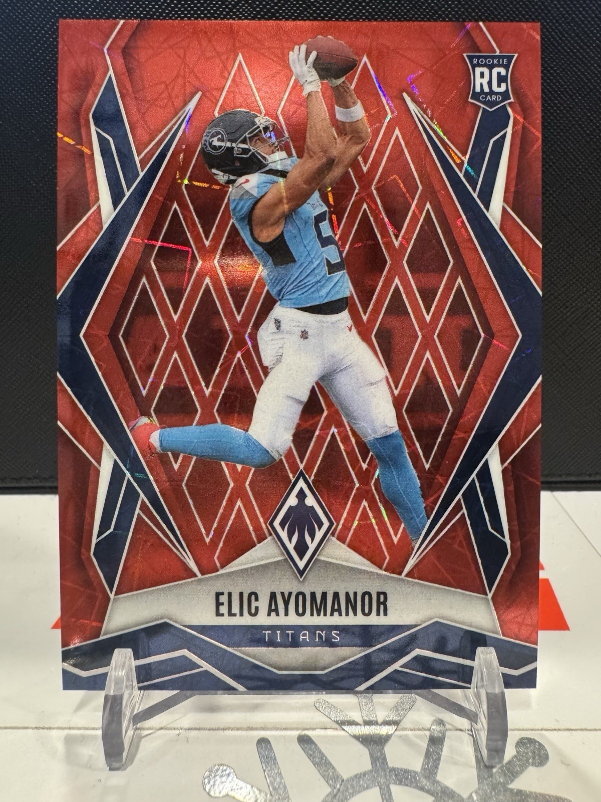 2025 Panini Phoenix - Rookies Elic Ayomanor #167 Red Lazer /199 (RC)