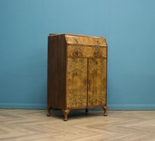 Art Deco Walnut Tallboy Linen Cabinet, 1930s #1689