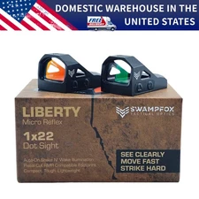 Swampfox Micro Reflex Liberty 1x22mm (RMR Pistol Cut) 3 MOA Red Green Dot Sight