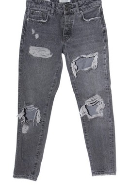 Bershka Mom-Jeans hellgrau Größe 32