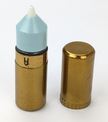 Max Factor Refillable Lotion Purse Dispenser Vintage 1950s Brass Container