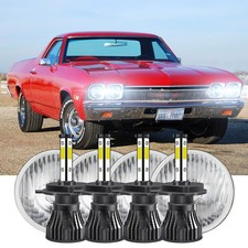 For 58-1975 Chevy Impala El Camino 4pcs 5.75 5 34 Led Headlights Drl Hilo For 58-1975 Chevy Impala El Camino 4pcs 5.75 5 34 Led Headlights Drl Hilo