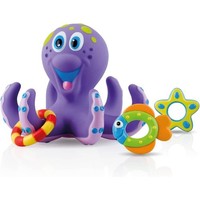Nuby Floating Octopus Bath Toy with Hoops Interactive Baby & Kids Bath Time Game