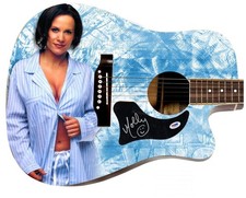 WWE Molly Holly Signed 1/1 Custom Graphics Photo WWF Guitar PSA
