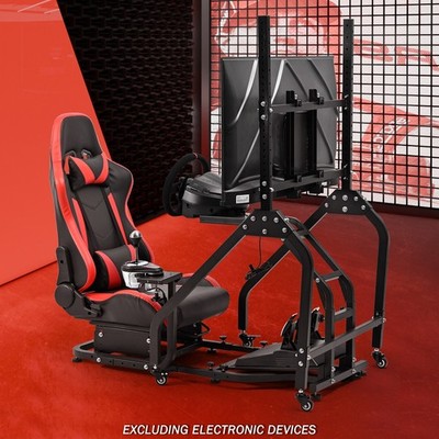 Supllueer Racing Simulator Cockpit With TV Monitor Stand Fits Logitech G29 G920