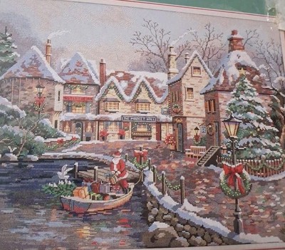 Dimensions GOLD Cross Stitch KIT CHRISTMAS COVE Valente 8494 USA 1996 Scene