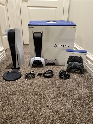 Sony PlayStation 5 Console Disc Version Extra Controler Original Box And Cables