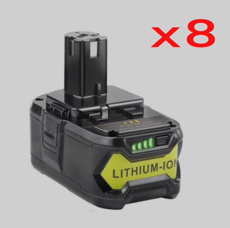 P107 Battery For RYOBI P108 18V One Plus High Capacity Lithium-ion Battery 8.0Ah
