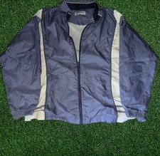 Wilson Men's Vintage Tracksuit Windbreaker XL White/Purple, Lightweight, Zip