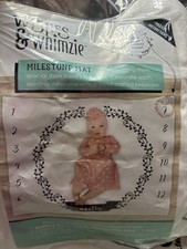 Wishes  Whimzie Plush Milestone Mat Panel, White/Green/Black/Pink