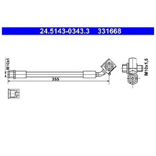 Bremsschlauch 24049433 vorne rechts für Opel Astra K B16