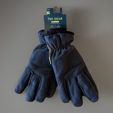 Tek Gear Mens Gray Black Touch Screen Compatible Thinsulate Gloves Sz L/XL NWT