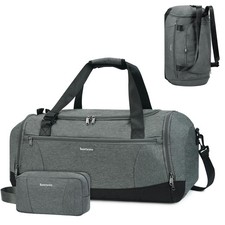 Gym Bag Backpack with Shoe and Wet Compartments, Trolley Sleeve & Toiletry Bag.