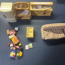 Sylvanian Families Kitchen Set  S A Furniture With Bonus