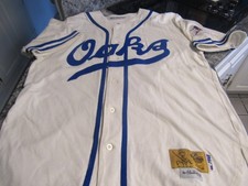 #1 Oakland Oaks Ebbets Field Flannels Baseball Jersey Stall & Dean 1948 Men XL