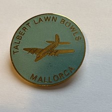 Bowling Club Metal Badge. Talbert Lawn Bowls Mallorca. 