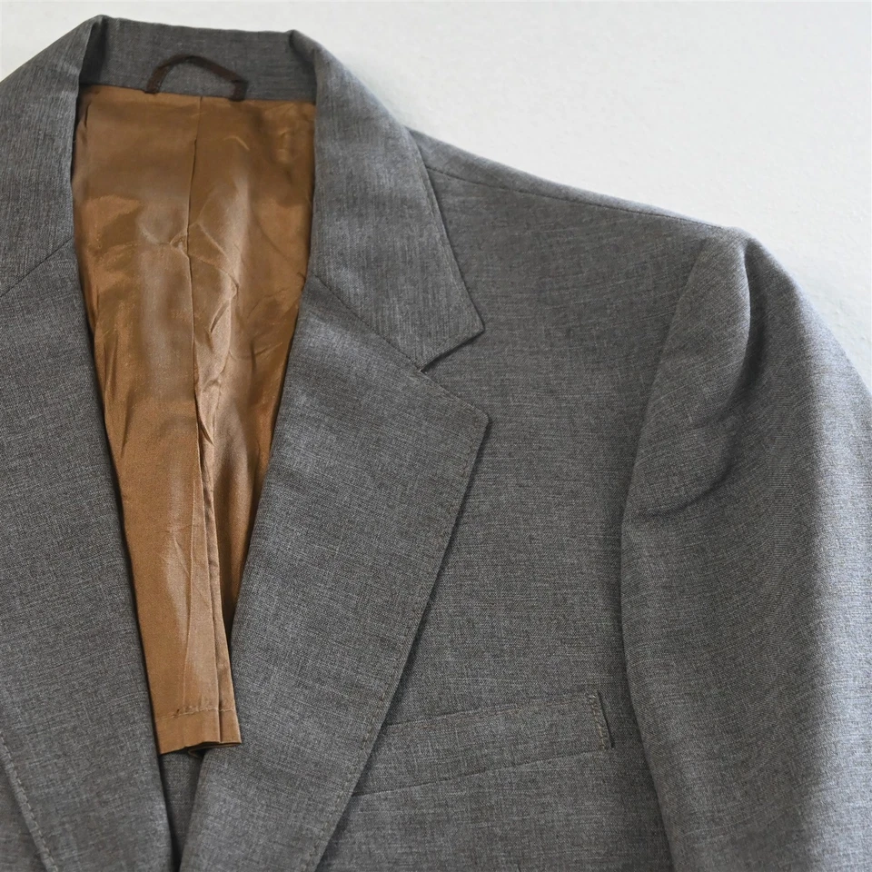 Chaleco reversible Levis Comfort 40R 32x30 marrón tostado 4 piezas para hombre chaqueta pantalones traje Foto 3 de 4