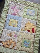 Vintage Winnie the Pooh Baby Crib Blanket 30in x 40in Tigger Piglet Dragonfly