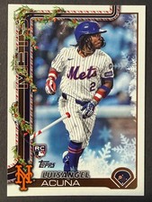 2025 Topps Holiday Mega Box Luisangel Acuna Candy Cane Bat