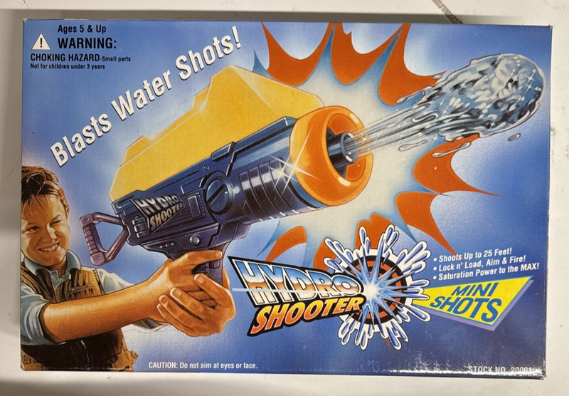 Vintage 1995 Hydro Shooter Mini Shots Water Gun - Used and works!!