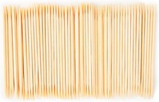 2400 Count Bamboo Wooden Toothpicks - Wood Round Double-Points Teeth Tooth Picks