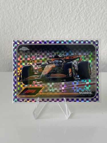 2024 Topps Chrome Formula 1 Lando Norris #79 Purple Checker Refractor 151/199 - Picture 1 of 3