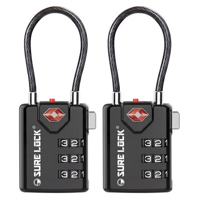 TSA Travel Luggage Locks Inspection Indicator Easy Read Dials 2 PCS