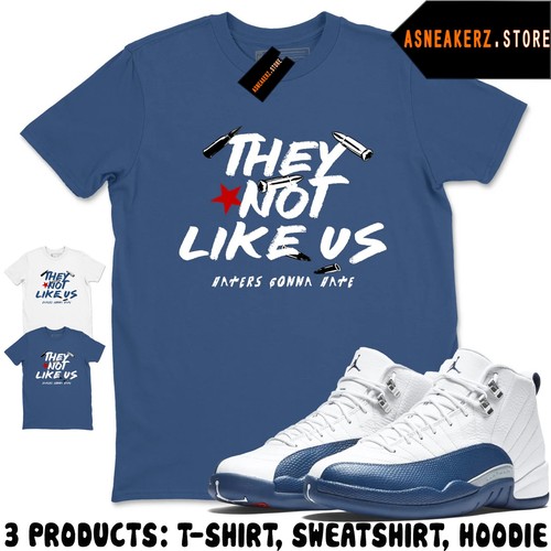 T-Shirt passend AJ 12 French Blue 2025 Match Sneaker They Not Like Us T-Shirt - Bild 5 von 5