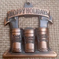 Samuel Adams "Hoppy Holidays" Copper Toned Bottle Opener Christmas Ornament