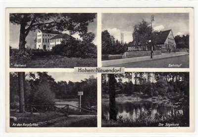 39000789 - Hohen-Neuendorf. Pictured is the town hall, the station, a